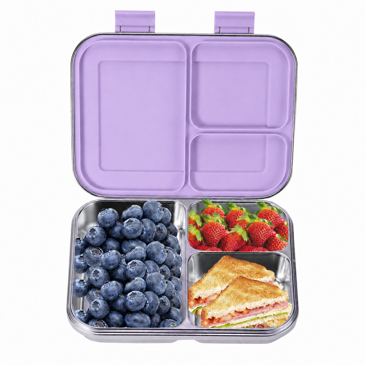Stainless Steel 3-Compartment Lunch Box
