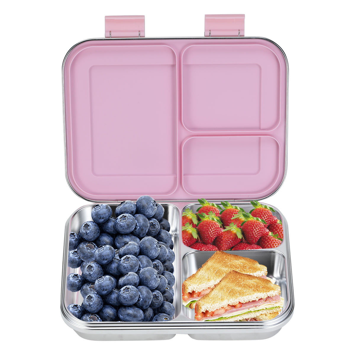 Stainless Steel 3-Compartment Lunch Box